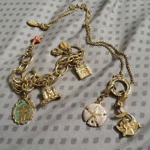 Disney Couture Ariel charm necklace bracelet